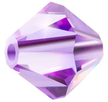 Бусина Чехия Preciosa биконусы 451- 69- 302 цветн. 5. 7 х 6 мм фиолетовый ( violet 20310)  12 штук